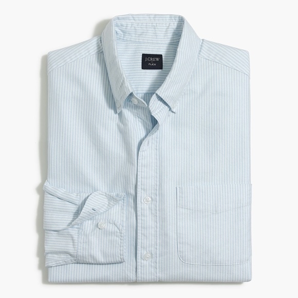 J.Crew Other - NWT J.Crew Flex Oxford Shirt Slim Fit Blue White Stripe XXL